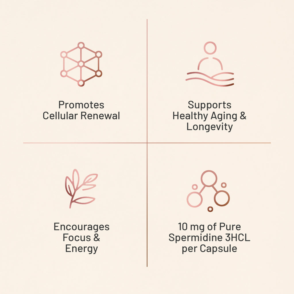 SUNAURA Spermidine 3HCL Capsules – Cellular Health, Longevity & Autophagy Support